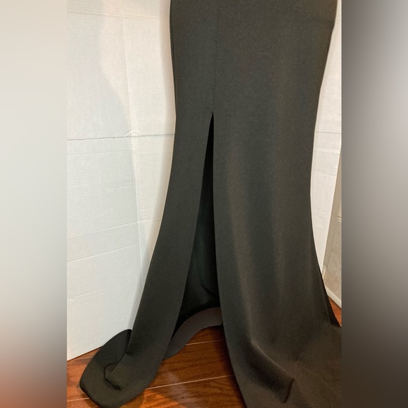 GB Dress Formal Long Black & White with Mesh Details Size:  small  [bb] - Picture 7 of 8